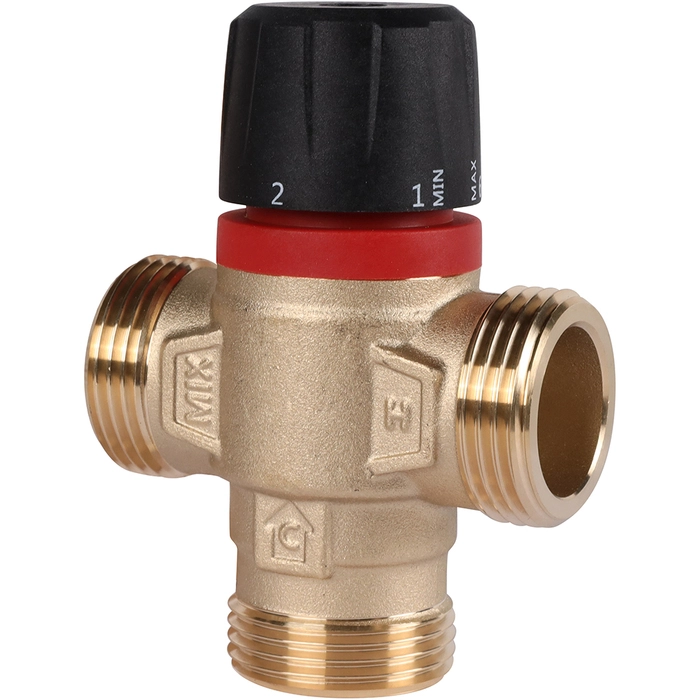 Термостатический смесительный клапан ROMMER 1" НР 35-60°С KV 2,5 (RVM-0232-256025)