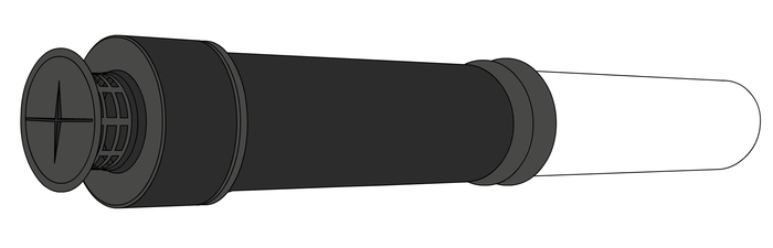 Комплект коаксиальный ARISTON Ø60/100 - 1000 мм для прохода через крышу (черный оголовок) 3318855