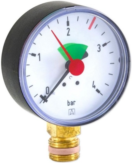 Манометр для систем отопления тип HZ Afriso RAD, 63мм, 0-4 бар, 1/4 ...