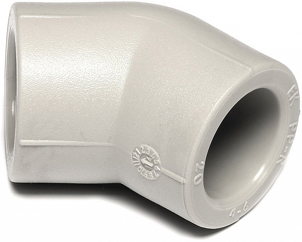 Угольник полипропиленовый на 45° Wavin Ekoplastik (SKO) купить в Минске