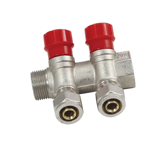 Коллектор регулирующий с вентилями и цангами VIEIR 3/4″x16 (VR)