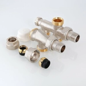 Узел термостатический для нижнего подключения радиатора Valtec 1/2"х100%х3/4 евроконус (VT. 225 K.N)