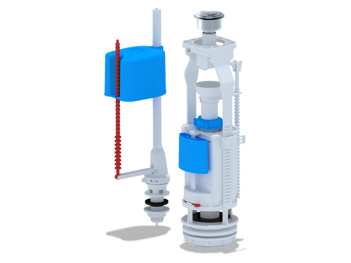 Набор с нижней АНИПласт WC3550M 1 1/2 дюйма с пластиковым штуцером двойная кнопка эконом металл (WC3550M)