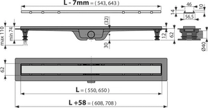Водоотводящий желоб AlcaPlast APZ19-950 Simple