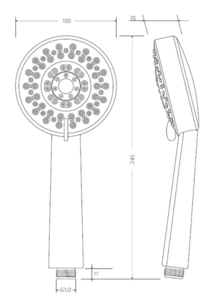Душевая лейка VIEIR (VR1026-3)