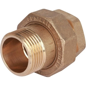 Сгон разъемный STOUT  ЛАТУНЬ (SFT-0040) уплотнение под гайкой o-ring кольцо 