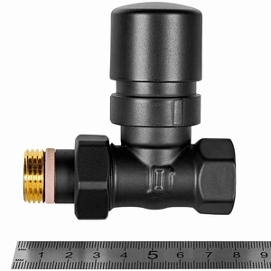 Клапан термостатический STOUT Design черный, прямой 1/2 (SVTD-0001-000015B)