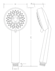 Душевая лейка VIEIR (VR1032-5)