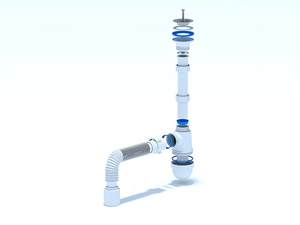 Сифон для раковины АНИПласт C1010 1 1/4 дюйма 40 мм с гибкой трубой 40х50 мм (C1010)