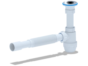 Cифон для раковины АНИПласт Юнг BM1015 1 1/4 дюйма 32 мм c гибкой трубой 32х32/40 мм (BM1015)