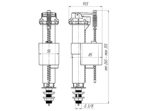 Арматура нижняя АНИПласт WC5530 штуцер пластик 3/8 дюйма (WC5530)
