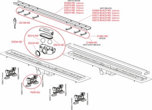 Водоотводящий желоб AlcaPlast APZ19-950 Simple