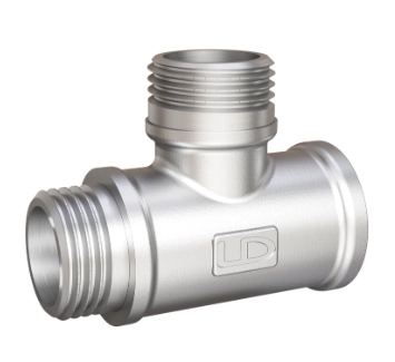 Тройник LD Pride ВР/НР/НР латунь НИКЕЛЬ