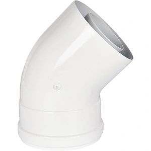 Отвод 45° традиционный коаксиальный ROMMER D60(п-м)/100(п-м) (RCA-6010-000045)