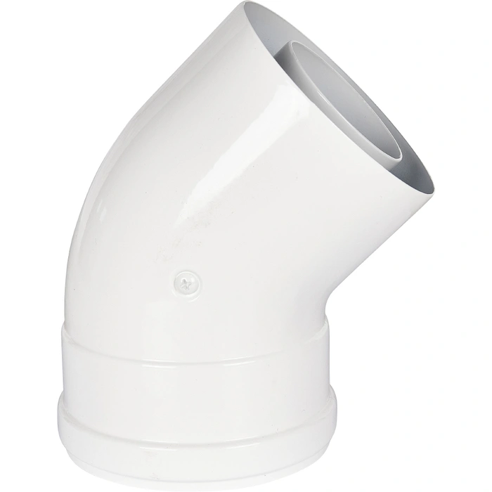 Отвод 45° традиционный коаксиальный ROMMER D60(п-м)/100(п-м) (RCA-6010-000045)
