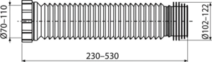 Гибкая подводка для выпуска унитаза AlcaPlast A97SN