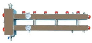 Гидравлический разделитель совмещенный с коллектором из нержавеющей стали квадратный профиль 3+1 выхода VIEIR (VHSK25-3.1-A)