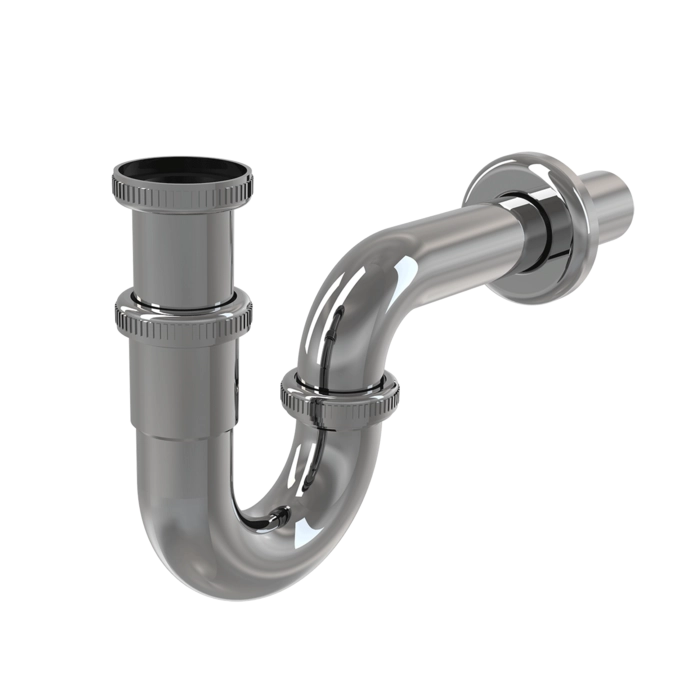 Сифон для умывальника DN32, U-форма с накидной гайкой 5/4", металл AlcaPlast A432