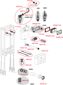 Скрытая система инсталляции для сухой установки (для гипсокартона) Sadromodul Alcaplast AM116/1120