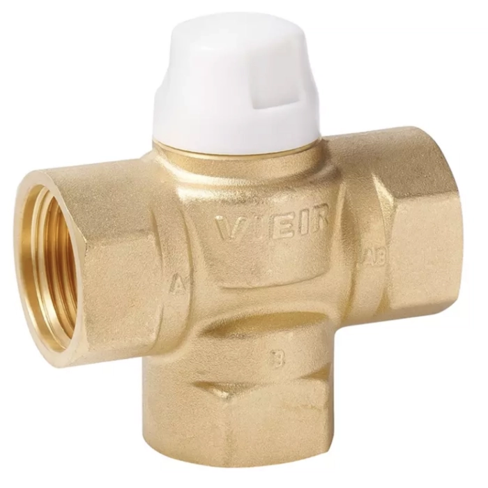 Термостатический трёхходовой смесительный клапан VIEIR 1″ Kvs-5,17 (VR291)