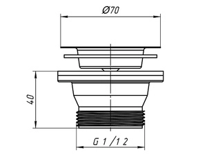 Выпуск АНИПласт M100 1 1/2 дюйма с нержавеющей сеткой (M100)