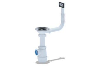 Сифон для мойки АНИПласт Грот A0145S 3 1/2 дюйма 40 мм с гибким переливом (A0145S)