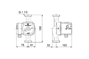 Насос циркуляционный Grundfos UPS 25-40 (130)