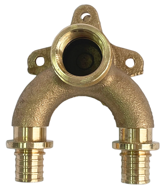 Проточный настенный угольник бронзовый STOUT 16x1/2" для труб из сшитого полиэтилена (SFA-0040-001612)