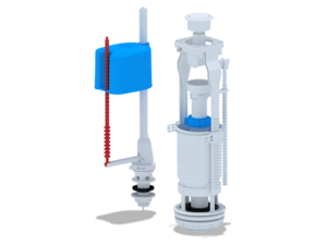 Набор с нижней подводкой АНИПласт WC6550 1/2 дюйма с пластиковым штуцером эконом кнопка белая (WC6550)