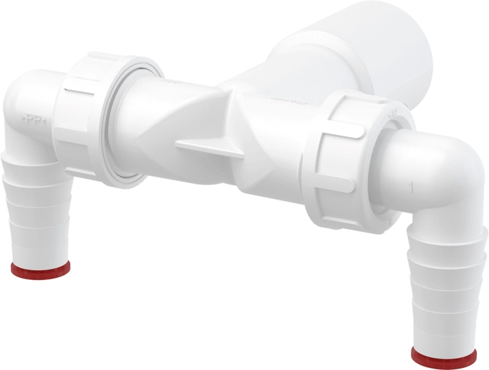 Двойной штуцер G1"/17-23 с обратными клапанами AlcaPlast P155Z