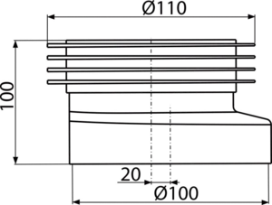 Манжета для унитаза эксцентрическая AlcaPlast A990