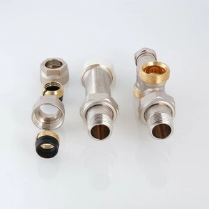 Узел термостатический для нижнего подключения радиатора Valtec 1/2"х100%х3/4 евроконус (VT. 225 K.N)