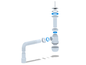 Сифон для мойки АНИПласт Грот A0515 1 1/2 дюйма 40 мм с гибкой трубой 40х40/50 мм (A0515)