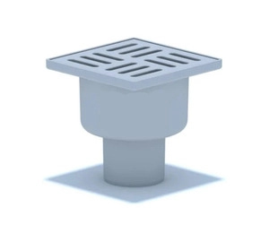 Трап вертикальный нерегулируемый АНИПласт TA5204 выпуск 50 мм с решеткой из пластика 100х100 мм (TA5204)