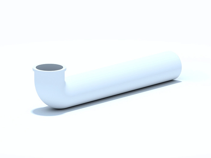 Уголок двойного сифона АНИПласт с фланцем (M700)