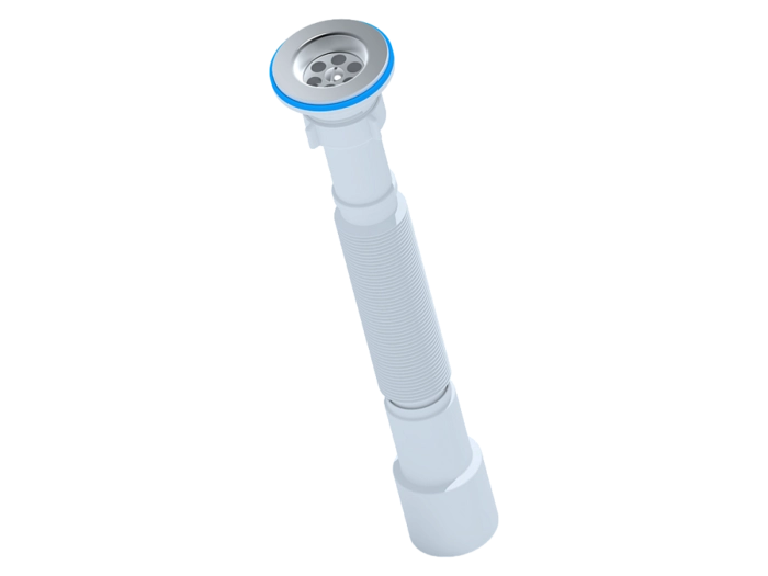 Сифон для мойки АНИПласт G206 1 1/4 дюйма 40/50 мм гофрированный 391-801 мм (G206)