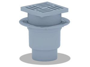 Трап для душа АНИПласт TA1710 вертикальный регулируемый с выпуском 110 мм и пластиковой решеткой 150х150 мм (TA1710)