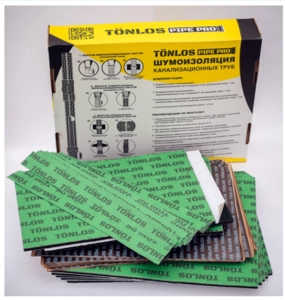 Комплект шумоизоляции для канализационных труб TONLOS PIPE PRO