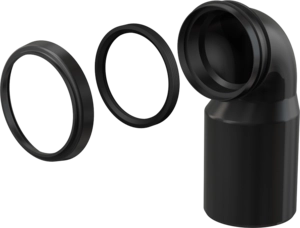 Колено стока, комплект DN90/110 AlcaPlast M906