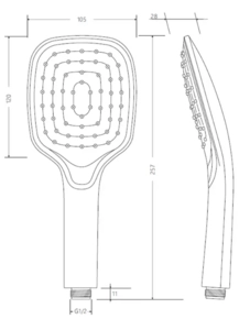Душевая лейка VIEIR (VR1012-1)