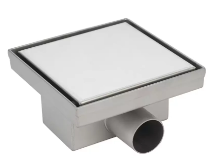 Горизонтальный душевой трап с сухим затвором 150x150мм под плитку VIEIR (VER15A-2)