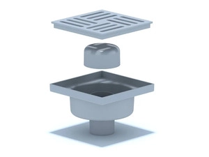 Трап вертикальный нерегулируемый АНИПласт TA5210 выпуск 50 мм с решеткой из пластика 150х150 мм (TA5210)