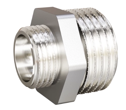 Ниппель переходной LD Pride НР/НР латунь НИКЕЛЬ