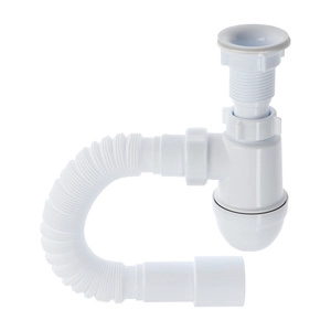 Сифон для мойки АНИПласт Варяг C5015 1 1/4 дюйма 40 мм с гибкой трубой 40х40/50 мм (C5015)