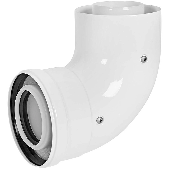 Отвод 90° STOUT конденсац. коакс. D60(п-м)/100(п-м) (SCR-8610-000090)