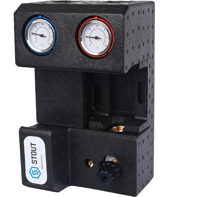 Насосная группа с 3-х ходовым приводным смесителем 3/4" STOUT с насосом WITA HE OEM2 40/60-15-130 (SDG-0007-002001)