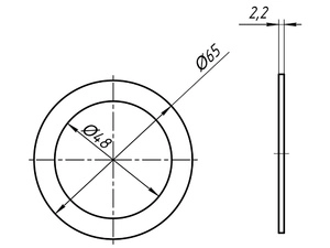 Прокладка плоская под горловину АНИПласт M065 65 мм (M065)