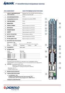 Глубинный насос для воды Pedrollo  4BLOCKm 2/12