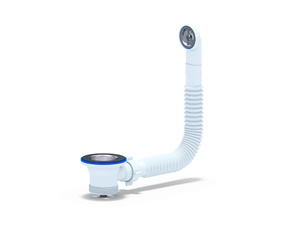 Перелив гибкий для мойки АНИПласт N120S с круглым вертикальным корпусом 1 1/2 дюйма (N120S)