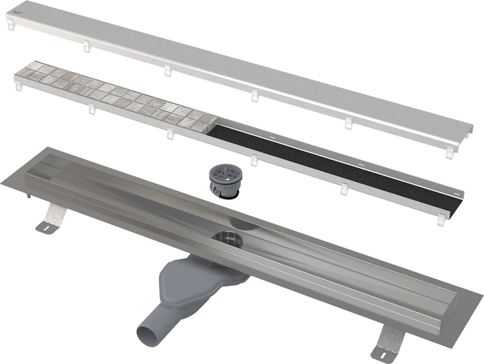 Водоотводящий желоб AlcaPlast APZ13-DOUBLE6 Fit and Go 550